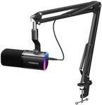 MAONO XLR-USB Streaming Mikrofon mit Arm: Dynamisches Mikrofon mit Software,