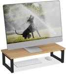 Relaxdays Monitorst&auml;nder, Bildschirmerh&ouml;hung f&uuml;r Schreibtisch, HxBxT: 15 x...