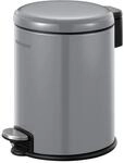 FACKELMANN MILANO Pedal-Abfallsammler 3L Urban Grey &ndash; Eleganter Abfalleimer...
