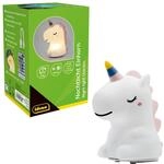 Idena 40385 - LED Nachtlicht Einhorn, Lampe aus Silikon mit Fernbedienung,
