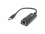 LANBERG NC-1000-01 ADAPTADOR DE Kabel USB-A RJ-45 Negro