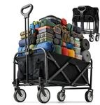 Relaxdays Bollerwagen, faltbar, 100 kg, Teleskopgriff, Oxford-Gewebe,...