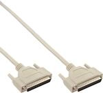 InLine 37372 Serielles Kabel, 37pol Stecker / Stecker, vergossen, 1:1 belegt, 2m