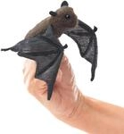 Folkmanis Mini Fledermaus-Fingerpuppe, Schwarz, Braun