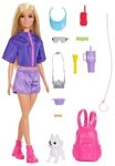 Barbie Outdoor-Abenteuer Modepuppe Malibu im Abenteueroutfit mit mehr als 10