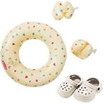 Heless 550 - Puppen-Schwimmset in Beige Herz Konfetti, mit Schwimmring,