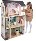 small Foot Puppenhaus Traumvilla XL aus Holz, 3 Etagen mit Aufzug, mit...
