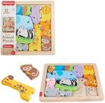 Fisher-Price 2-in-1-Tierwelt aus Holz, Aktivit&auml;t zum Sortieren von Formen f&uuml;r