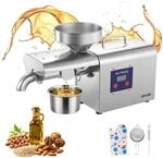 VEVOR Elektrische &Ouml;lpresse 3,75 kg/h, &Ouml;lm&uuml;hle 750 W, Automatische...