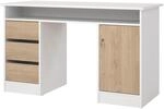 Tvilum Function Plus Schreibtisch 1 T&uuml;r + 3 Schubladen, Wei&szlig;, 126 x 55 x 75,6...
