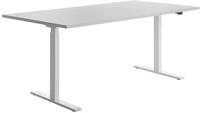 Topstar h&ouml;henverstellbarer Schreibtisch E-Table Holz 180x80 wei&szlig;/grau