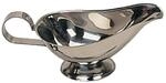 Olympia Sauciere aus Edelstahl, 450 ml, Silber, traditionelles Sauciere-Design,