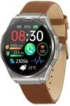 Knauermann PRO 3 (2024) Silber - Gesundheitsuhr Smartwatch mit Telefoniefunktion -
