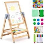VEVOR Kunststaffelei f&uuml;r Kinder, 2-in-1-Kunststaffelei aus Holz doppelseitig...