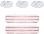 Polti PAEU0324 Set aus 2 Mikrofaser-Reinigungst&uuml;chern + 3 &Uuml;berz&uuml;gen, f&uuml;r