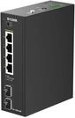 D-Link DIS-100G-06P 6-Port Gigabit Industrieller Unmanaged PoE Switch &ndash; 4 PoE+