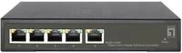 LevelOne GES-2105P Hilbert 5-Port Gigabit PoE Smart Lite Switch, 802.3at/af...