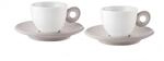 Guzzini - EVERYDAY 2er-Set Kaffeetassen mit Untertasse - Taubengrau - 081700158
