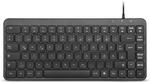 Perixx PERIBOARD-414 Mini USB Tastatur, Kompaktes Kabeldesign, DE Layout, Leise