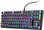 PREYON Blue Blitz Claw Gamingtastatur - Beleuchtete kabelgebundene mechanische
