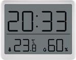 EMOS digitales Raumthermometer und Hygrometer mit Uhr zum