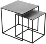Mirrors & More Beistelltisch 2er Set Shania 82740189 Metall Silber