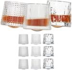 Relaxdays Whisky Gl&auml;ser, 12er Set, 3 Verschiedene Schliffe, 150 ml, Tumbler,