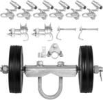 VEVOR GKIT6 Bausatz Schiebetor Scheunentor Set, schwarz+Silber