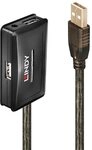 LINDY Aktives USB 2.0 Verl&auml;ngerungskabel mit Hub, 10 m