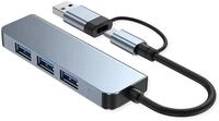 VALUE USB3.2 Gen1 Metall Hub, 4fach Typ A, (1x USB 3.2Gen1 + 3X USB 2.0), Typ...