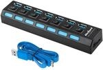 Rebel HUB USB 3.0 7-Port 5Gb/s Plug&Play KOM0941