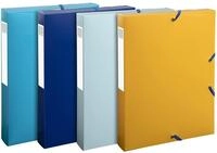 Exacompta - Ref. 59140E - 8 Ordner mit Gummib&auml;ndern Bee Blue - aus recyceltem