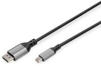 DIGITUS Displayport Adapterkabel &ndash; 2 m &ndash; DP zu mini DP &ndash; DP 1.5