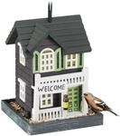 Relaxdays Vogelfutterhaus, Holz, zum Aufh&auml;ngen, Landhaus, HBT 23,5x18x18 cm,...