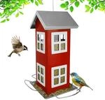 Relaxdays Vogelhaus, Metall, zum Aufh&auml;ngen, HxBxT: 26 x 12 x 12 cm, kleines