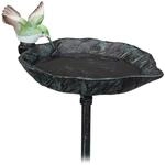 Relaxdays Vogeltr&auml;nke Gusseisen, Deko Gartenstecker, H x B x T: 100,5 x 13,5 x...