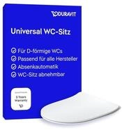 Duravit WC-Sitz Univavo, WC-Sitz D-shaped, Klobrille mit doppelter...