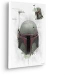 Komar Keilrahmenbild - Star Wars Boba Fett Helmet Sketch - Gr&ouml;&szlig;e: 30 x 40 cm -