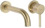 Rea Lungo Mattgold, Einbau-Waschtischarmatur + Box, Messing-Badezimmermischer,