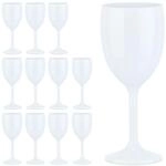 Relaxdays Weingl&auml;ser Kunststoff 12er Set, bruchfest, BPA-frei, Mehrweg