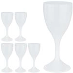 Relaxdays Weingl&auml;ser Kunststoff, 6er Set, bruchfest & BPA-frei, 250 ml, Mehrweg