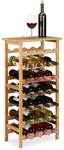 Relaxdays Weinregal Bambus, Getr&auml;nkeregal f&uuml;r 28 Flaschen, HBT: 94 x 47 x 29...