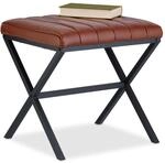 Relaxdays Sitzhocker, gepolstert, Kunstleder, Metall, Modernes Design,...