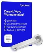 Duravit Wave Wanneneinlauf, Badewanneneinlauf mit runder Wandabdeckung, Zulauf