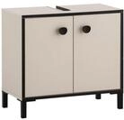 Schildmeyer Edda Waschbeckenunterschrank 159681, cremebeige, 65,1 x 33 x 59,1 cm