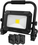 ANSMANN LED Arbeitsleuchte, kompatibel mit 18V Akkupacks, inkl. Adapterplatten f&uuml;r