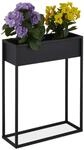 Relaxdays Blumenst&auml;nder, Metall, HxBxT: 70x55x20 cm, stehend, Wohnzimmer & K&uuml;che,