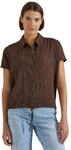 Cecil Dropped Shoulder Hemdbluse in Unifarbe Brown Cacao L