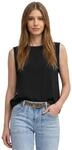 Street One Blusentop mit Rundhals und Tape-Detail Black 34