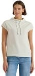 Cecil T-Shirt mit Funnel Neck und Streifen raw Matcha Lime L